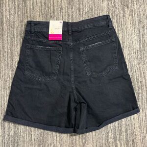 Brand New So Kohls Juniors Size 9 Washed Black High Waisted Shorts 8"‎ Inseam